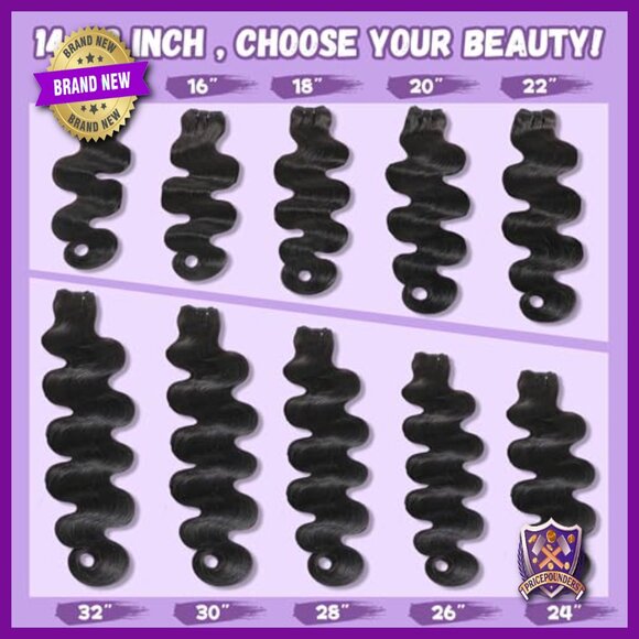 16A Raw Human Hair Bundles Body Wave Extensions 18-24 Inch Virgin Hair main image 4